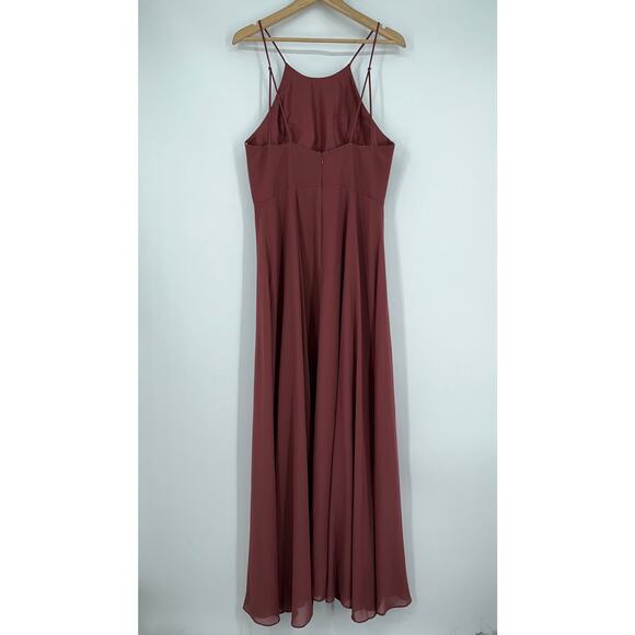 BHLDN Jenny Yoo Collection Kayla Dress Bridesmaids Maxi Gown Cinnamon Rose - Picture 8 of 15